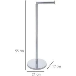WENKO Porte Papier Toilette Sur Pied, Distributeur Papier Toilette, Inox, H55 Cm, Lot De 2 éponges Offertes 9 WENKO Porte Papier Toilette Sur Pied, Distributeur Papier Toilette, Inox, H55 Cm, Lot De 2 éponges Offertes -WENKO Soldes 32712520 3