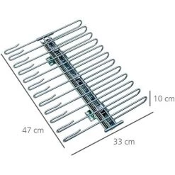 WENKO Porte Pantalon Coulissant, 12 Pantalons, Acier, 33x10x47 Cm, Chromé, Lot De 2 éponges Offertes -WENKO Soldes 32712526 3