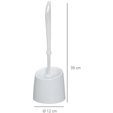 WENKO Brosse WC, Brosse WC Blanc Excellent Rapport Qualité/Prix, 14x38 Cm, Lot 2 éponges Offertes 4 WENKO Brosse WC, Brosse WC Blanc Excellent Rapport Qualité/Prix, 14x38 Cm, Lot 2 éponges Offertes – Image 2