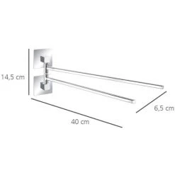 WENKO Porte Serviette Mural, Fixation Sans Perçage, Adhésif Puissant, Charge 40kg, Lot De 2 éponges Offertes -WENKO Soldes 32712530 4