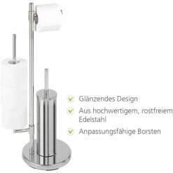 WENKO Serviteur WC 3en1, Distributeur Papier Toilette, Brosse WC Et Range Papier Toilette, Universalo Neo, Lot De 2 éponges Offertes 10 WENKO Serviteur WC 3en1, Distributeur Papier Toilette, Brosse WC Et Range Papier Toilette, Universalo Neo, Lot De 2 éponges Offertes -WENKO Soldes 32712543 4