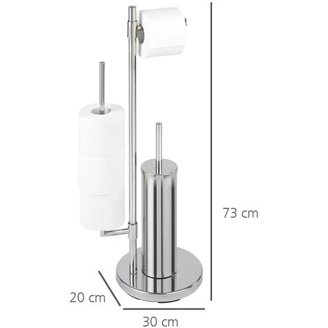 WENKO Serviteur WC 3en1, Distributeur Papier Toilette, Brosse WC Et Range Papier Toilette, Universalo Neo, Lot De 2 éponges Offertes 7 WENKO Serviteur WC 3en1, Distributeur Papier Toilette, Brosse WC Et Range Papier Toilette, Universalo Neo, Lot De 2 éponges Offertes – Image 5