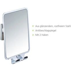 WENKO Miroir Mural Sans Perçage Vacuum Loc®, Miroir Antibuée Pour Utilisation Sous La Douche, Quadro, 14x19,5x8 Cm, Lot De 2 éponges Offertes 8 WENKO Miroir Mural Sans Perçage Vacuum Loc®, Miroir Antibuée Pour Utilisation Sous La Douche, Quadro, 14x19,5x8 Cm, Lot De 2 éponges Offertes -WENKO Soldes 32712544 2