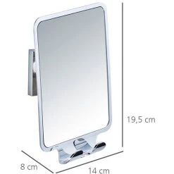 WENKO Miroir Mural Sans Perçage Vacuum Loc®, Miroir Antibuée Pour Utilisation Sous La Douche, Quadro, 14x19,5x8 Cm, Lot De 2 éponges Offertes 10 WENKO Miroir Mural Sans Perçage Vacuum Loc®, Miroir Antibuée Pour Utilisation Sous La Douche, Quadro, 14x19,5x8 Cm, Lot De 2 éponges Offertes -WENKO Soldes 32712544 4