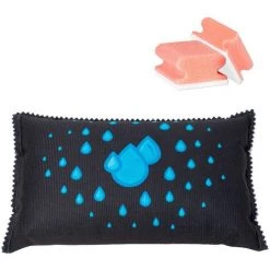 WENKO Déshumidificateur Voiture Avec Indicateur D'humidité, Déshumidificateur D'air, Minéral Actif, Réutilisable, Dimensions 23 X 5 X 15 Cm, 1kg, Lot De 2 éponges Offertes