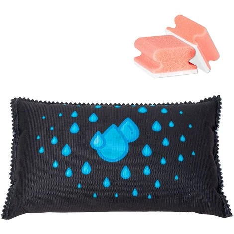 WENKO Déshumidificateur Voiture Avec Indicateur D'humidité, Déshumidificateur D'air, Minéral Actif, Réutilisable, Dimensions 23 X 5 X 15 Cm, 1kg, Lot De 2 éponges Offertes 3 WENKO Déshumidificateur Voiture Avec Indicateur D'humidité, Déshumidificateur D'air, Minéral Actif, Réutilisable, Dimensions 23 X 5 X 15 Cm, 1kg, Lot De 2 éponges Offertes