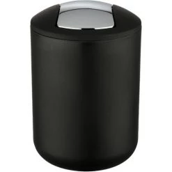 WENKO Poubelle Salle De Bain Brasil S Noir, Mini Poubelle Salle De Bain 2L, Ø 14x21 Cm, Lot De 2 éponges Offertes 11 WENKO Poubelle Salle De Bain Brasil S Noir, Mini Poubelle Salle De Bain 2L, Ø 14x21 Cm, Lot De 2 éponges Offertes -WENKO Soldes 32712547 5