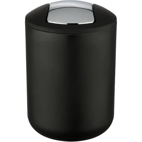 WENKO Poubelle Salle De Bain Brasil S Noir, Mini Poubelle Salle De Bain 2L, Ø 14x21 Cm, Lot De 2 éponges Offertes 7 WENKO Poubelle Salle De Bain Brasil S Noir, Mini Poubelle Salle De Bain 2L, Ø 14x21 Cm, Lot De 2 éponges Offertes – Image 5