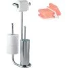 WENKO Serviteur WC 3en1, Distributeur Papier Toilette, Brosse WC Et Range Papier Toilette, Universalo, Lot De 2 éponges Offertes 2 WENKO Serviteur WC 3en1, Distributeur Papier Toilette, Brosse WC Et Range Papier Toilette, Universalo, Lot De 2 éponges Offertes -WENKO Soldes 32712548 1