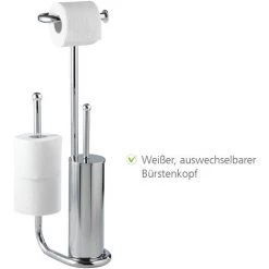 WENKO Serviteur WC 3en1, Distributeur Papier Toilette, Brosse WC Et Range Papier Toilette, Universalo, Lot De 2 éponges Offertes 9 WENKO Serviteur WC 3en1, Distributeur Papier Toilette, Brosse WC Et Range Papier Toilette, Universalo, Lot De 2 éponges Offertes -WENKO Soldes 32712548 3