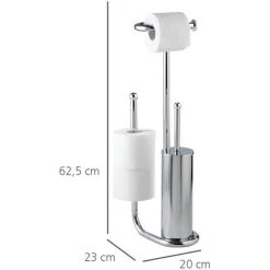 WENKO Serviteur WC 3en1, Distributeur Papier Toilette, Brosse WC Et Range Papier Toilette, Universalo, Lot De 2 éponges Offertes 10 WENKO Serviteur WC 3en1, Distributeur Papier Toilette, Brosse WC Et Range Papier Toilette, Universalo, Lot De 2 éponges Offertes -WENKO Soldes 32712548 4