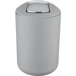 WENKO Poubelle Salle De Bain Brasil L Gris, Petite Poubelle Salle De Bain 6,5L, Lot De 2 éponges Offertes -WENKO Soldes 32712550 2