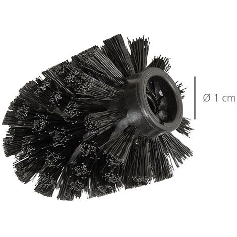 WENKO Brosse WC De Rechange, Brosse WC Noire Avec Manche En Acier Inox, Lot De 4 Brosses WC De Rechange, Format économique, Plastique - Acier Inox, ø8x35cm, Brillant - Noir 7 WENKO Brosse WC De Rechange, Brosse WC Noire Avec Manche En Acier Inox, Lot De 4 Brosses WC De Rechange, Format économique, Plastique - Acier Inox, ø8x35cm, Brillant - Noir – Image 5