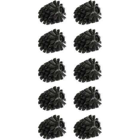 WENKO Brosse Wc Noire De Rechange, Tête Rechange Brosse Wc Taille Standard, Lot De 10 Têtes De Brosse WC De Rechange, Format économique, Plastique, ø8 Cm, Noir 3 WENKO Brosse Wc Noire De Rechange, Tête Rechange Brosse Wc Taille Standard, Lot De 10 Têtes De Brosse WC De Rechange, Format économique, Plastique, ø8 Cm, Noir