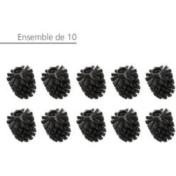 WENKO Brosse Wc Noire De Rechange, Tête Rechange Brosse Wc Taille Standard, Lot De 10 Têtes De Brosse WC De Rechange, Format économique, Plastique, ø8 Cm, Noir 8 WENKO Brosse Wc Noire De Rechange, Tête Rechange Brosse Wc Taille Standard, Lot De 10 Têtes De Brosse WC De Rechange, Format économique, Plastique, ø8 Cm, Noir -WENKO Soldes 32747971 2
