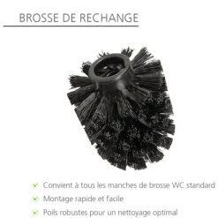 WENKO Brosse Wc Noire De Rechange, Tête Rechange Brosse Wc Taille Standard, Lot De 10 Têtes De Brosse WC De Rechange, Format économique, Plastique, ø8 Cm, Noir 9 WENKO Brosse Wc Noire De Rechange, Tête Rechange Brosse Wc Taille Standard, Lot De 10 Têtes De Brosse WC De Rechange, Format économique, Plastique, ø8 Cm, Noir -WENKO Soldes 32747971 3