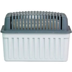 WENKO Déshumidificateur D'air 1kg, Absorbeur D'humidité, Pour Toutes Les Pièces De La Maison, Efficacité 3 Mois, 80 M³, Chlorure De Calcium, 23x15x15 Cm, Gris