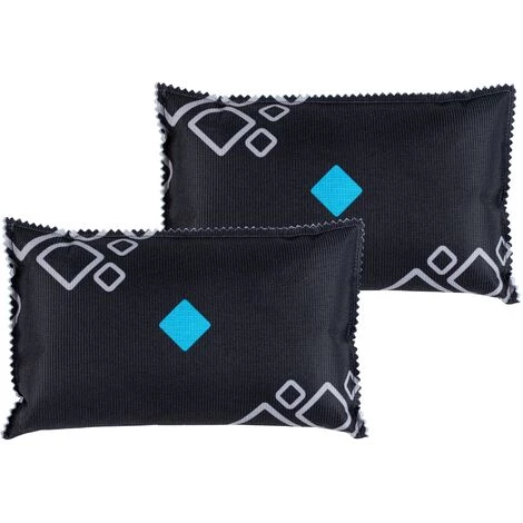 WENKO Déshumidificateur Voiture, Anti Humidité Voiture Avec Indicateur, Absorbeur D'humidité Voiture Réutilisable, Lot De 2 X 400g, Polyester, 18,5x3x11,5 Cm, Noir 3 WENKO Déshumidificateur Voiture, Anti Humidité Voiture Avec Indicateur, Absorbeur D'humidité Voiture Réutilisable, Lot De 2 X 400g, Polyester, 18,5x3x11,5 Cm, Noir