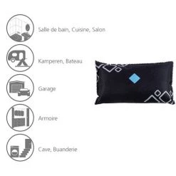 WENKO Déshumidificateur Voiture, Anti Humidité Voiture Avec Indicateur, Absorbeur D'humidité Voiture Réutilisable, Lot De 2 X 400g, Polyester, 18,5x3x11,5 Cm, Noir 10 WENKO Déshumidificateur Voiture, Anti Humidité Voiture Avec Indicateur, Absorbeur D'humidité Voiture Réutilisable, Lot De 2 X 400g, Polyester, 18,5x3x11,5 Cm, Noir -WENKO Soldes 32747978 4