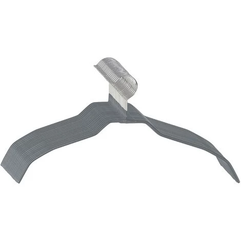 WENKO Cintre Alessia, Cintre Gain De Place Gris, Surface Antidérapante, Idéal Pour Les Manteaux, Vestes, Robes, Lot De 20 Cintres, 41x21,5 Cm, épaisseur 5 Mm, Gris 3 WENKO Cintre Alessia, Cintre Gain De Place Gris, Surface Antidérapante, Idéal Pour Les Manteaux, Vestes, Robes, Lot De 20 Cintres, 41x21,5 Cm, épaisseur 5 Mm, Gris