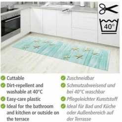 WENKO Tapis De Bain En Mousse Mediaster, Tapis Salle De Bain Antidérapant, Plastique, 65x200 Cm, Multicolore -WENKO Soldes 32804260 3