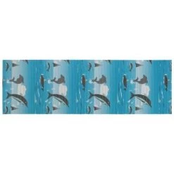 WENKO Tapis De Bain En Mousse Delfin, Tapis Salle De Bain Antidérapant, Motif Dauphin, Plastique, 65x200 Cm, Multicolore