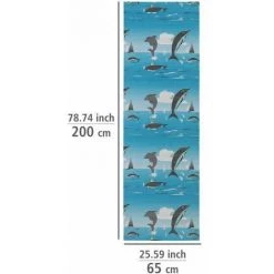 WENKO Tapis De Bain En Mousse Delfin, Tapis Salle De Bain Antidérapant, Motif Dauphin, Plastique, 65x200 Cm, Multicolore 10 WENKO Tapis De Bain En Mousse Delfin, Tapis Salle De Bain Antidérapant, Motif Dauphin, Plastique, 65x200 Cm, Multicolore -WENKO Soldes 32804267 4