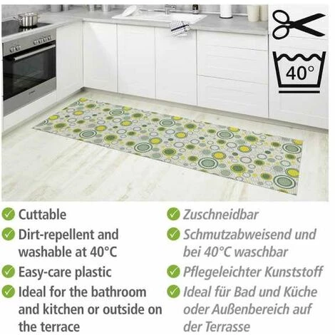 WENKO Tapis De Bain En Mousse Retro, Tapis Salle De Bain Antidérapant, Plastique, 65x200 Cm, Multicolore 5 WENKO Tapis De Bain En Mousse Retro, Tapis Salle De Bain Antidérapant, Plastique, 65x200 Cm, Multicolore – Image 3