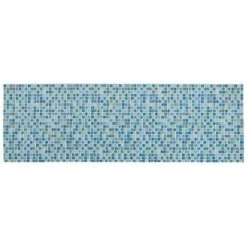 WENKO Tapis De Bain En Mousse Mosaic, Tapis Salle De Bain Antidérapant, Plastique, 65x200 Cm, Multicolore