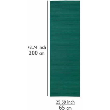 WENKO Tapis De Bain En Mousse, Tapis Salle De Bain Antidérapant, Plastique, 65x200 Cm, Vert Pétrole 6 WENKO Tapis De Bain En Mousse, Tapis Salle De Bain Antidérapant, Plastique, 65x200 Cm, Vert Pétrole – Image 4