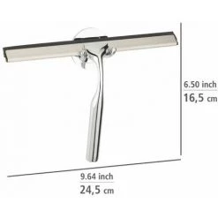 WENKO Raclette De Douche Terni Plus, Raclette Salle De Bain, Support Mural, Fixation Sans Perçage "Turbo Loc", Zinc - Lame Caoutchouc, 24,5x16,5 Cm, Brillant 11 WENKO Raclette De Douche Terni Plus, Raclette Salle De Bain, Support Mural, Fixation Sans Perçage "Turbo Loc", Zinc - Lame Caoutchouc, 24,5x16,5 Cm, Brillant -WENKO Soldes 32804275 5