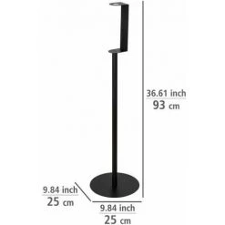 WENKO Support Pied Pour Gel Hydroalcoolique, S, Acier Inox, Ø 25x93 Cm, Noir Mat 10 WENKO Support Pied Pour Gel Hydroalcoolique, S, Acier Inox, Ø 25x93 Cm, Noir Mat -WENKO Soldes 32804283 4