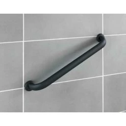 WENKO Barre D'appui WC Secura Premium, Poignée Murale Salle De Bain, Aluminium Inox, 67,5x7x12 Cm, Anthracite -WENKO Soldes 32804287 4