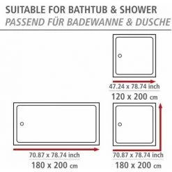 WENKO Rideau De Douche Antimoisissure Rose Bleu, Rideau De Douche Original, Lavable En Machine Et Waterproof, 12 Anneaux Rideau De Douche En Plastique Blanc Inclus, Polyester, 180x200 Cm, Bleu - Blanc 10 WENKO Rideau De Douche Antimoisissure Rose Bleu, Rideau De Douche Original, Lavable En Machine Et Waterproof, 12 Anneaux Rideau De Douche En Plastique Blanc Inclus, Polyester, 180x200 Cm, Bleu - Blanc -WENKO Soldes 32804293 4