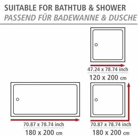WENKO Rideau De Douche Original Sunny City, Rideau De Douche 180x200 Cm, Lavable En Machine Et Waterproof, 12 Anneaux Rideau De Douche En Plastique Blanc Inclus, Polyester, 180x200 Cm, Multicolore 6 WENKO Rideau De Douche Original Sunny City, Rideau De Douche 180x200 Cm, Lavable En Machine Et Waterproof, 12 Anneaux Rideau De Douche En Plastique Blanc Inclus, Polyester, 180x200 Cm, Multicolore – Image 4