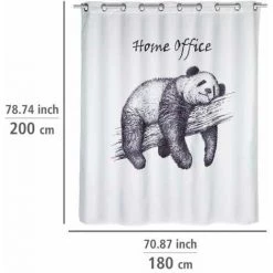 WENKO Rideau De Douche Antimoisissure Home Office Comfort Flex, Rideau De Douche Original, Lavable En Machine Et Waterproof, 10 Anneaux Rideau De Douche Intégrés, Polyester, 180x200 Cm, Noir - Blanc 11 WENKO Rideau De Douche Antimoisissure Home Office Comfort Flex, Rideau De Douche Original, Lavable En Machine Et Waterproof, 10 Anneaux Rideau De Douche Intégrés, Polyester, 180x200 Cm, Noir - Blanc -WENKO Soldes 32804301 5