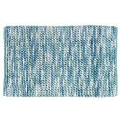 WENKO Tapis De Bain Urdu, Tapis Salle De Bain Anitdérapant, Coton Mélangé, 60x90 Cm, Aqua