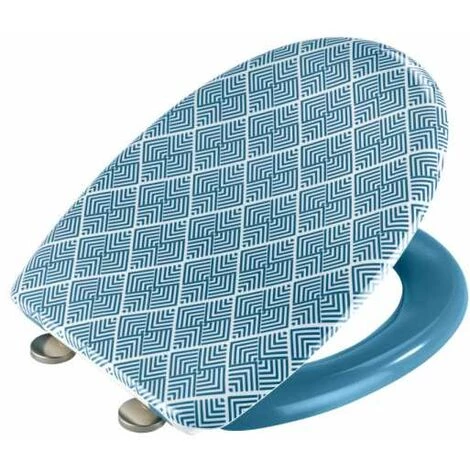 WENKO Abattant WC Original Atacama, Abattant WC Avec Frein De Chute "easy Close", Fixation Acier "fix Clip" Inox, Duroplastique, 38x45 Cm, Multicolore 4 WENKO Abattant WC Original Atacama, Abattant WC Avec Frein De Chute "easy Close", Fixation Acier "fix Clip" Inox, Duroplastique, 38x45 Cm, Multicolore – Image 2