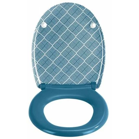 WENKO Abattant WC Original Atacama, Abattant WC Avec Frein De Chute "easy Close", Fixation Acier "fix Clip" Inox, Duroplastique, 38x45 Cm, Multicolore 5 WENKO Abattant WC Original Atacama, Abattant WC Avec Frein De Chute "easy Close", Fixation Acier "fix Clip" Inox, Duroplastique, 38x45 Cm, Multicolore – Image 3