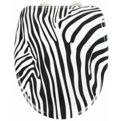 WENKO Abattant WC Original Wild, Abattant WC Avec Frein De Chute "easy Close", Fixation Acier Inox "fix Clip", Duroplastique, 38x45 Cm, Multicolore