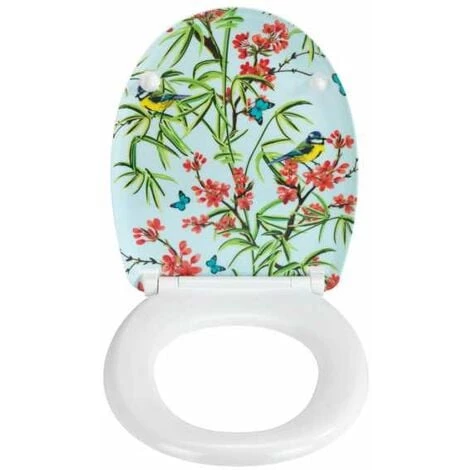 WENKO Abattant WC Original Natura, Abattant WC Avec Frein De Chute "easy Close", Fixation Acier Inox "fix Clip", Duroplastique, 38x45 Cm, Multicolore 4 WENKO Abattant WC Original Natura, Abattant WC Avec Frein De Chute "easy Close", Fixation Acier Inox "fix Clip", Duroplastique, 38x45 Cm, Multicolore – Image 2