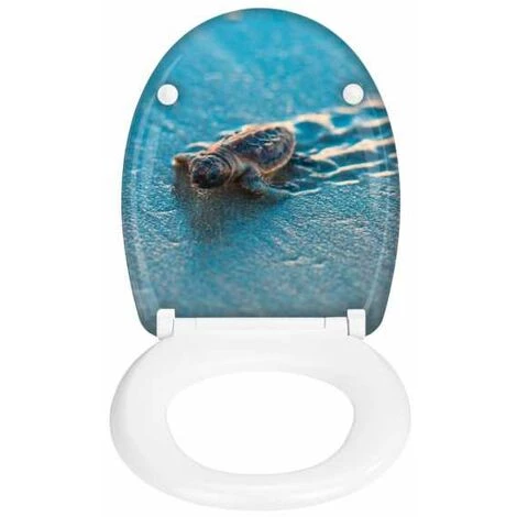 WENKO Abattant WC Original Caretta, Abattant WC Avec Frein De Chute "easy Close", Fixation Acier Inox "fix Clip", Duroplastique, 38x45 Cm, Multicolore 4 WENKO Abattant WC Original Caretta, Abattant WC Avec Frein De Chute "easy Close", Fixation Acier Inox "fix Clip", Duroplastique, 38x45 Cm, Multicolore – Image 2