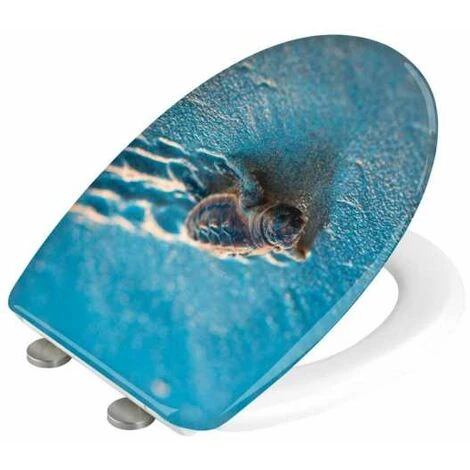 WENKO Abattant WC Original Caretta, Abattant WC Avec Frein De Chute "easy Close", Fixation Acier Inox "fix Clip", Duroplastique, 38x45 Cm, Multicolore 5 WENKO Abattant WC Original Caretta, Abattant WC Avec Frein De Chute "easy Close", Fixation Acier Inox "fix Clip", Duroplastique, 38x45 Cm, Multicolore – Image 3