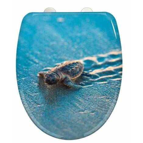 WENKO Abattant WC Original Caretta, Abattant WC Avec Frein De Chute "easy Close", Fixation Acier Inox "fix Clip", Duroplastique, 38x45 Cm, Multicolore 6 WENKO Abattant WC Original Caretta, Abattant WC Avec Frein De Chute "easy Close", Fixation Acier Inox "fix Clip", Duroplastique, 38x45 Cm, Multicolore – Image 4