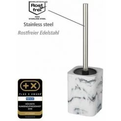 WENKO Brosse WC Desio, Brosse WC Noire, Polyrésine Effet Marbre, 10,1x36,5x10,1 Cm, Gris - Blanc 8 WENKO Brosse WC Desio, Brosse WC Noire, Polyrésine Effet Marbre, 10,1x36,5x10,1 Cm, Gris - Blanc -WENKO Soldes 32804334 2