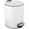 WENKO Poubelle à Pédale Alassio, Petite Poubelle Salle De Bain, Capacité 5L, Acier, 24,5x20,5x27 Cm, Blanc 1 WENKO Poubelle à Pédale Alassio, Petite Poubelle Salle De Bain, Capacité 5L, Acier, 24,5x20,5x27 Cm, Blanc -WENKO Soldes 32804342 1