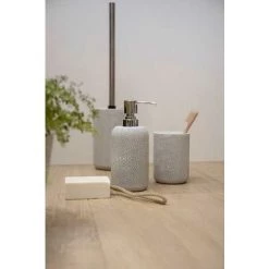 WENKO Porte Brosse WC Raja, Brosse WC Noire, Polyrésine Effet écaille, Ø 9,8x36,6 Cm, Gris 8 WENKO Porte Brosse WC Raja, Brosse WC Noire, Polyrésine Effet écaille, Ø 9,8x36,6 Cm, Gris -WENKO Soldes 32804351 3