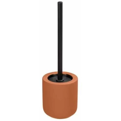 WENKO Porte Brosse WC Avellino, Brosse WC Noire, Céramique Avec Surface Agrippante Soft-Touch, Ø 11,5x40 Cm, Terracotta 3 WENKO Porte Brosse WC Avellino, Brosse WC Noire, Céramique Avec Surface Agrippante Soft-Touch, Ø 11,5x40 Cm, Terracotta
