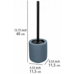 WENKO Porte Brosse WC Avellino, Brosse WC Noire, Céramique Avec Surface Agrippante Soft-Touch, Ø 11,5x40 Cm, Bleu 10 WENKO Porte Brosse WC Avellino, Brosse WC Noire, Céramique Avec Surface Agrippante Soft-Touch, Ø 11,5x40 Cm, Bleu -WENKO Soldes 32804364 4