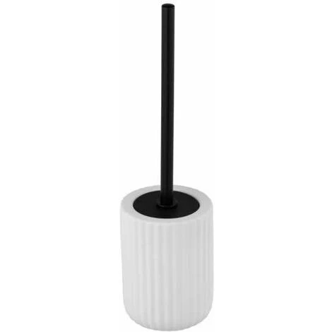 WENKO Porte Brosse WC Belluno, Brosse WC Noire, Céramique "soft Touch", Ø 11,5x42 Cm, Blanc 3 WENKO Porte Brosse WC Belluno, Brosse WC Noire, Céramique "soft Touch", Ø 11,5x42 Cm, Blanc